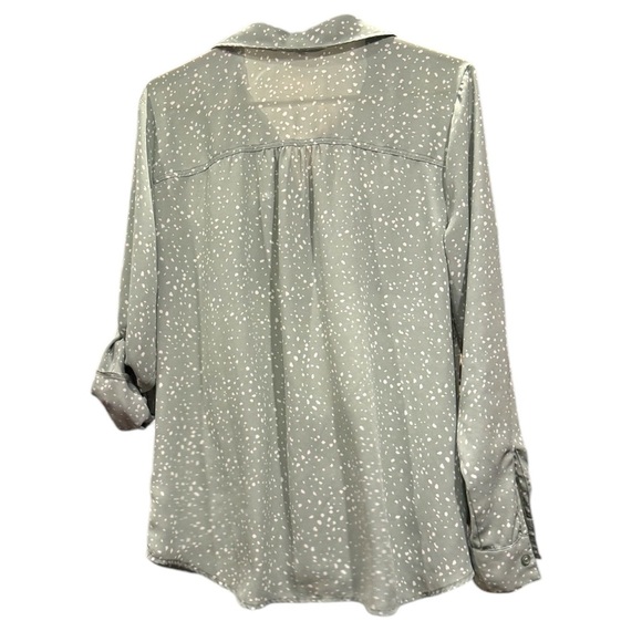 Maurices Green & White Polka Dot Blouse – Size Large (L) - Picture 3 of 5